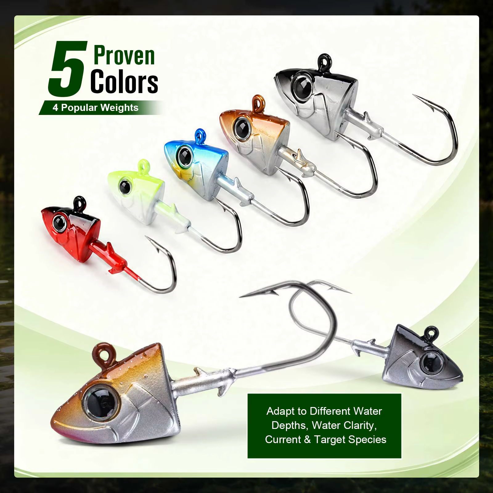 Goture Anzuelos Jig Head con cabeza de plomo para jigging - imagen 5