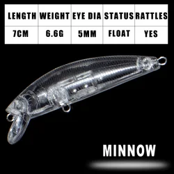 Dr.Holife Señuelo minnow flotante sin pintar para DIY