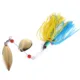 Spinnerbait doble Colorado con falda de silicona para lubina - imagen 2