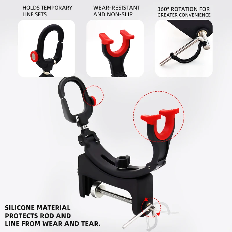 ZYZHE Soporte para caña de pescar – Plegable, nailon con ángulo ajustable - imagen 5