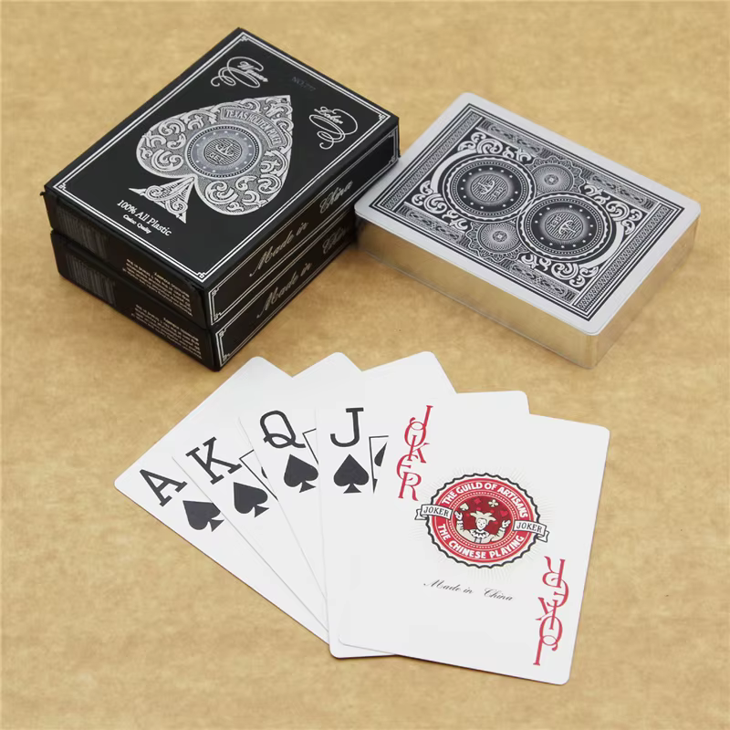 Baraja Texas Holdem 24K Oro plástico impermeable regalo ocio - imagen 3