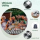Funda impermeable para mesa de picnic elástica ajustable a cuadros - imagen 4