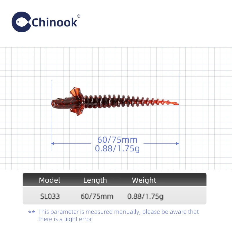 Cebo suave Chinook para pesca finesse
