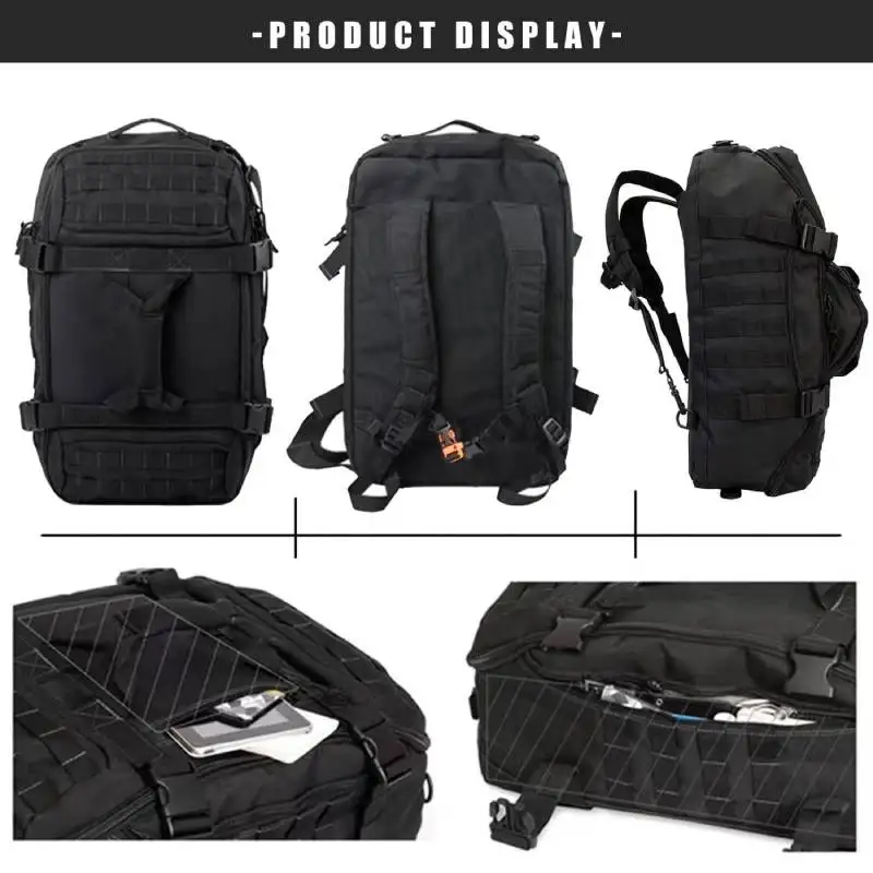 Mochila de pesca de lona para viaje y senderismo al aire libre - imagen 3