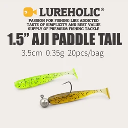 Lureholic Aji Paddle Tail vinilos para pesca en roca finesse
