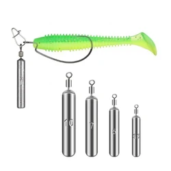 Plomos Drop Shot de metal para pesca con plantilla