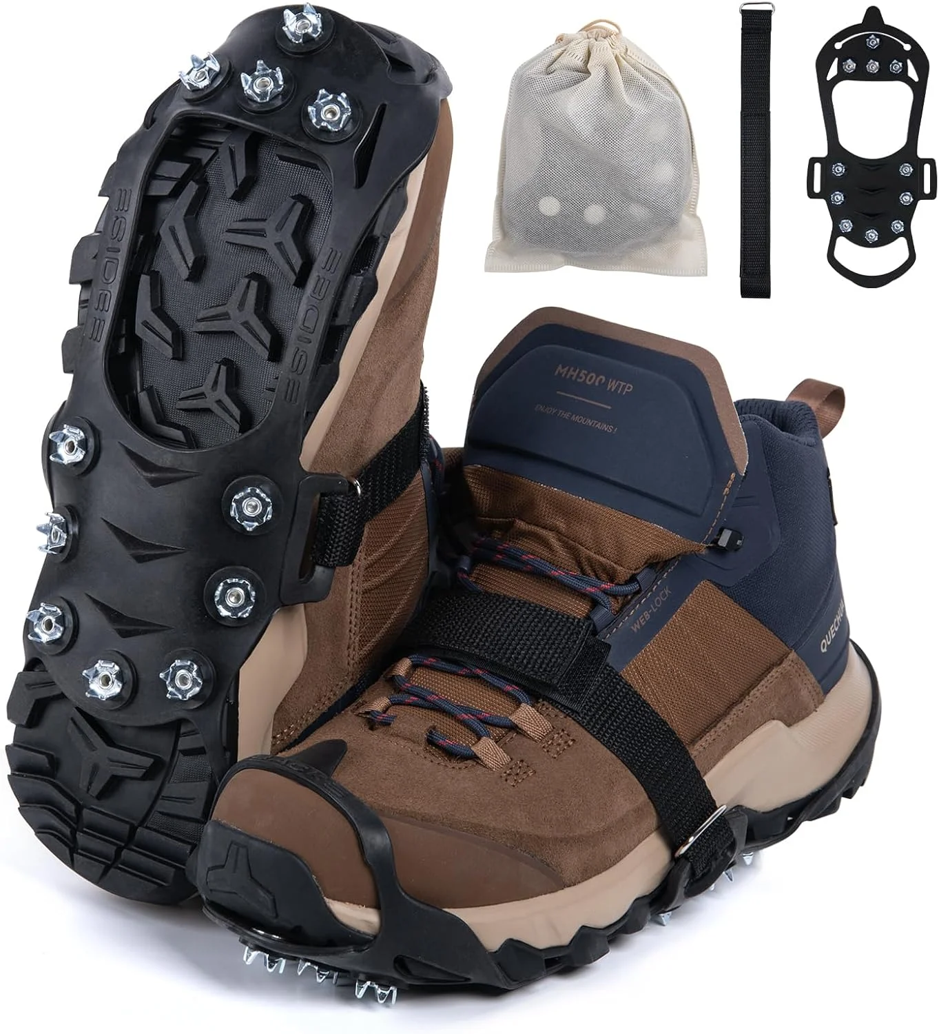 Goture grippers antideslizantes para hielo y nieve con púas