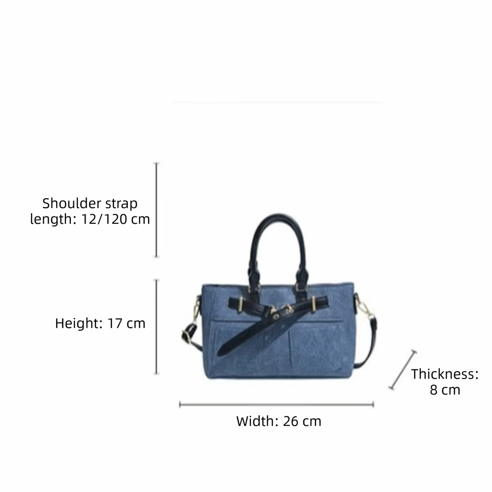 bolso denim frontal