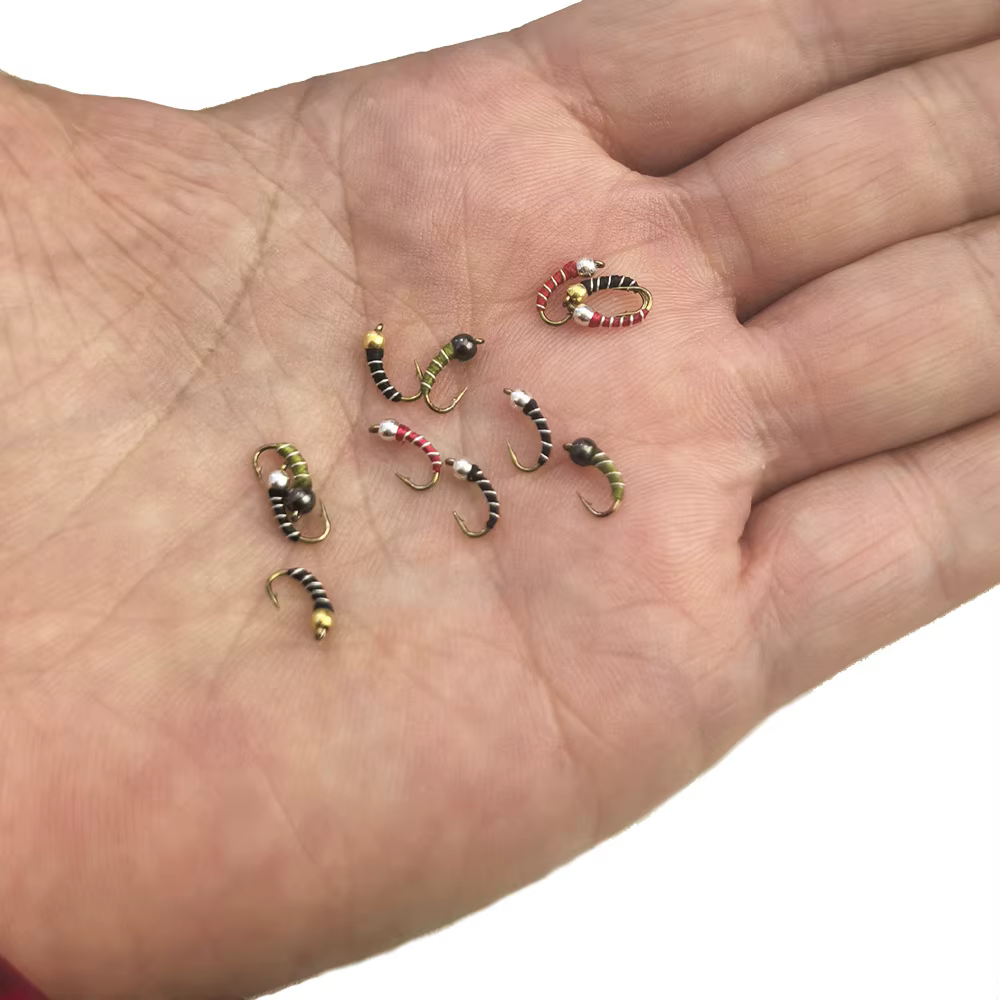 Vtwisn Ninfa Cebra Midge Emergente para mosca húmeda - imagen 5