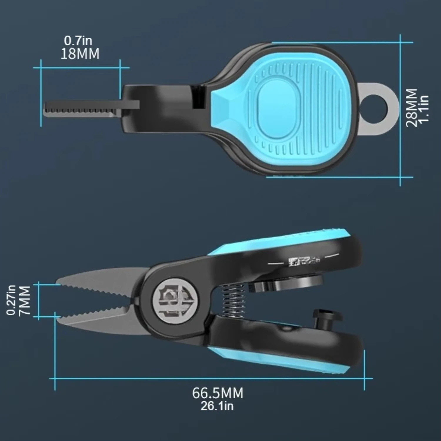 Tijeras de pesca QAJTAO de acero inoxidable con hoja dentada - imagen 4