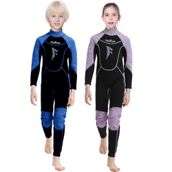 Traje de neopreno infantil térmico de terciopelo manga larga apnea