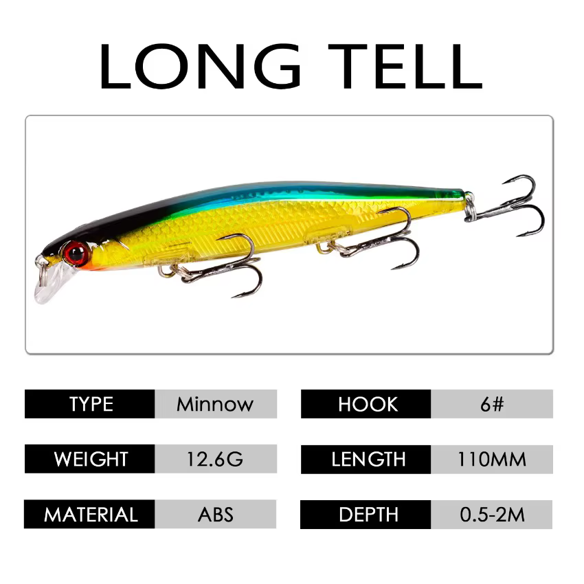 Láser Wobbler Flotante Señuelo Lubina Crankbait Plástico - imagen 2