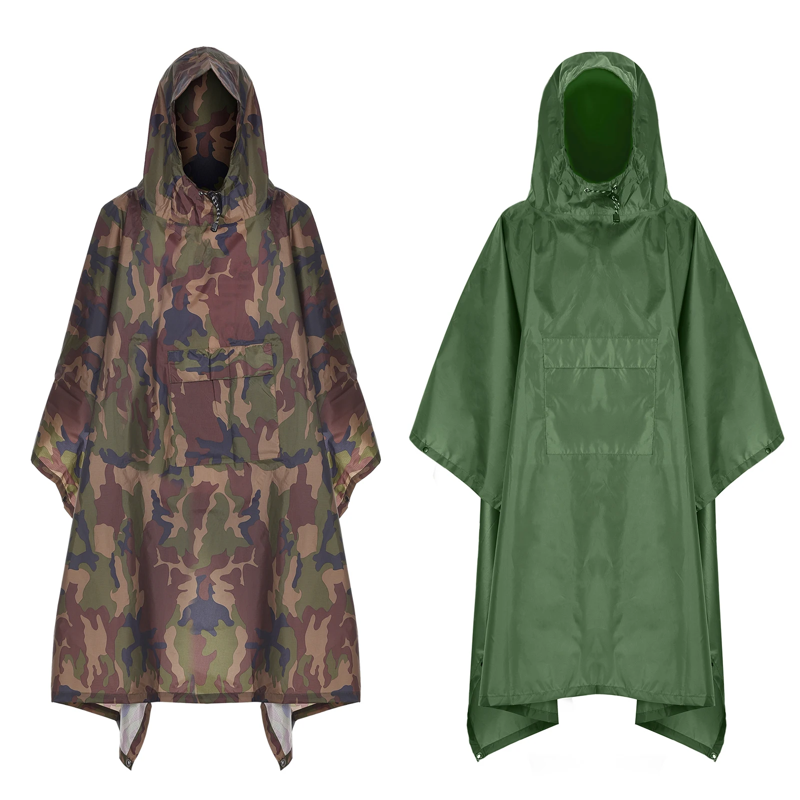 Impermeable 3 en 1 con capucha y cobertura amplia