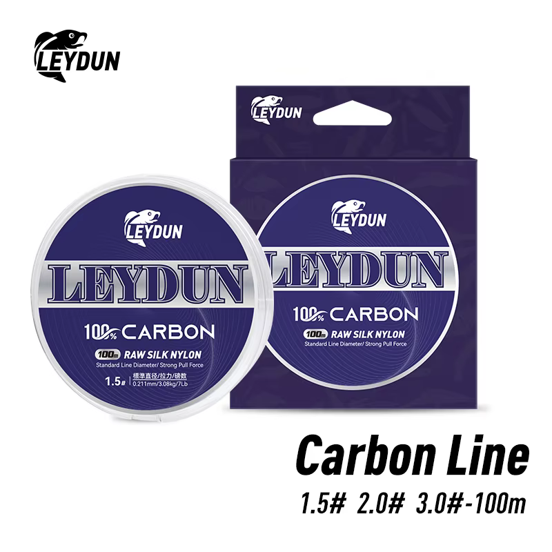 LEYDUN Linea de carbono 100% para mosca - monofilamento suave - imagen 4