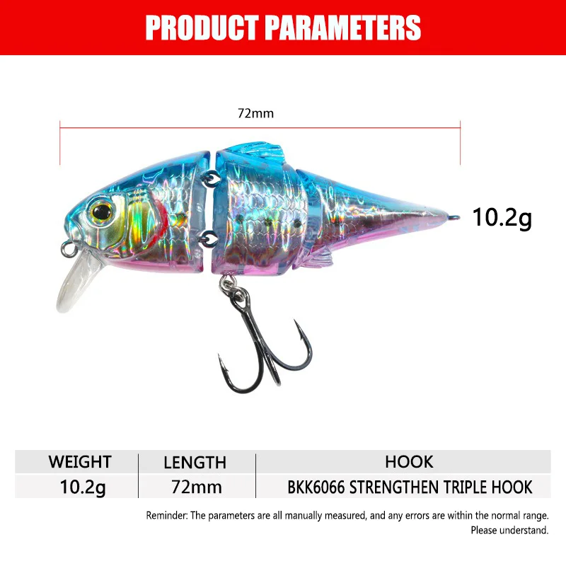 Jackail Mikey 72 swimbait articulado para lucio y trucha - imagen 3