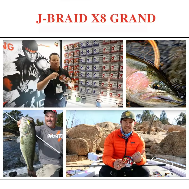 Hilo Trenzado Daiwa J-Braid Grand 8 – 8 carriers PE tejido Japonés - imagen 5