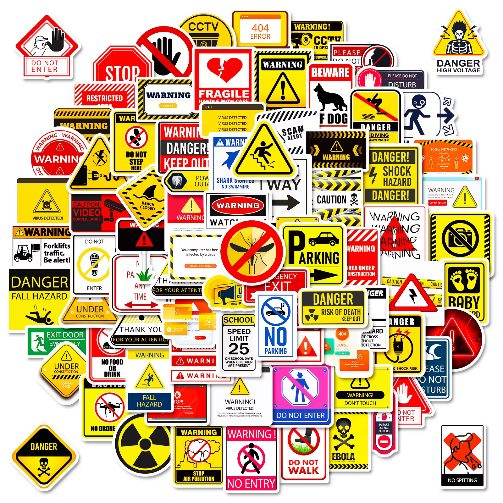 Pegatinas Danger Banning – Advertencia Vintage para Pesca - imagen 4