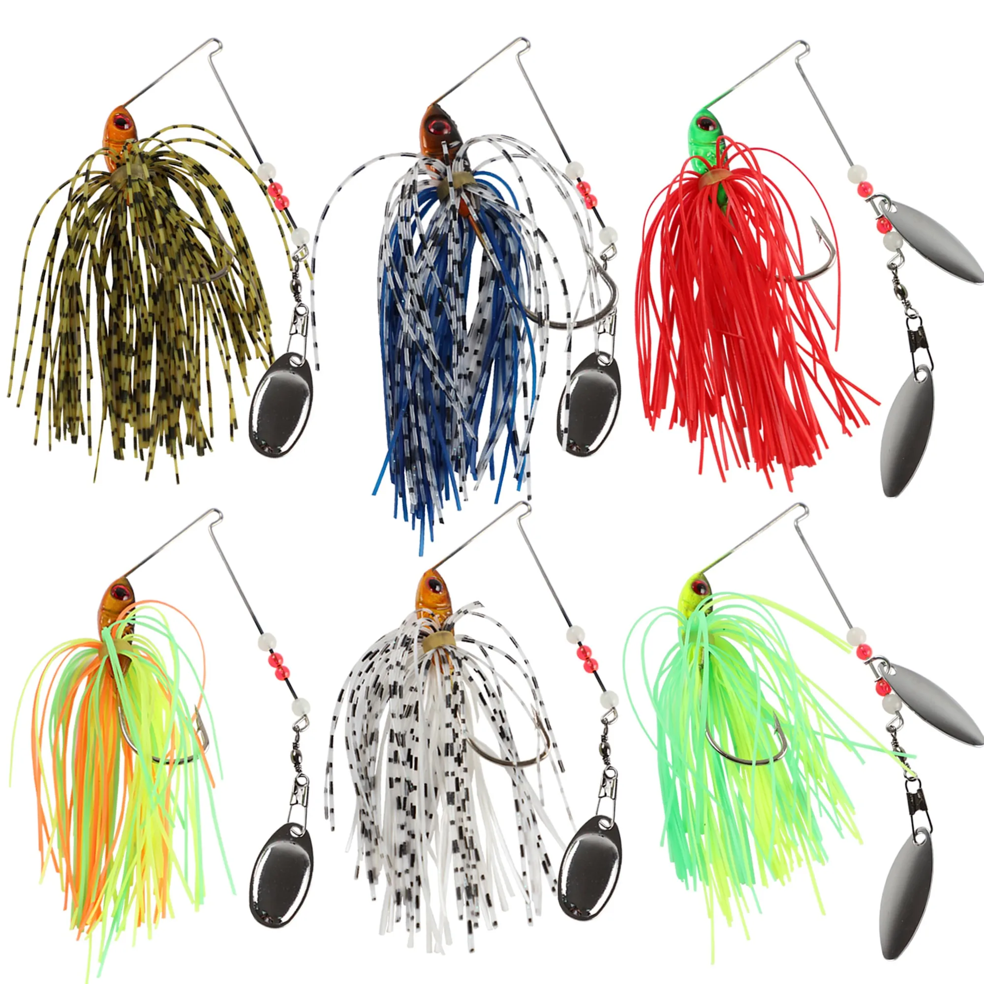 FREE FISHER Spinnerbait de lubina Buzzbait con faldas de goma - imagen 3