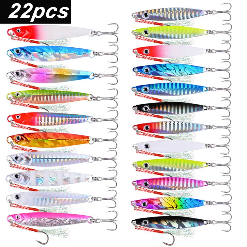 Juego completo de 22 señuelos de pesca