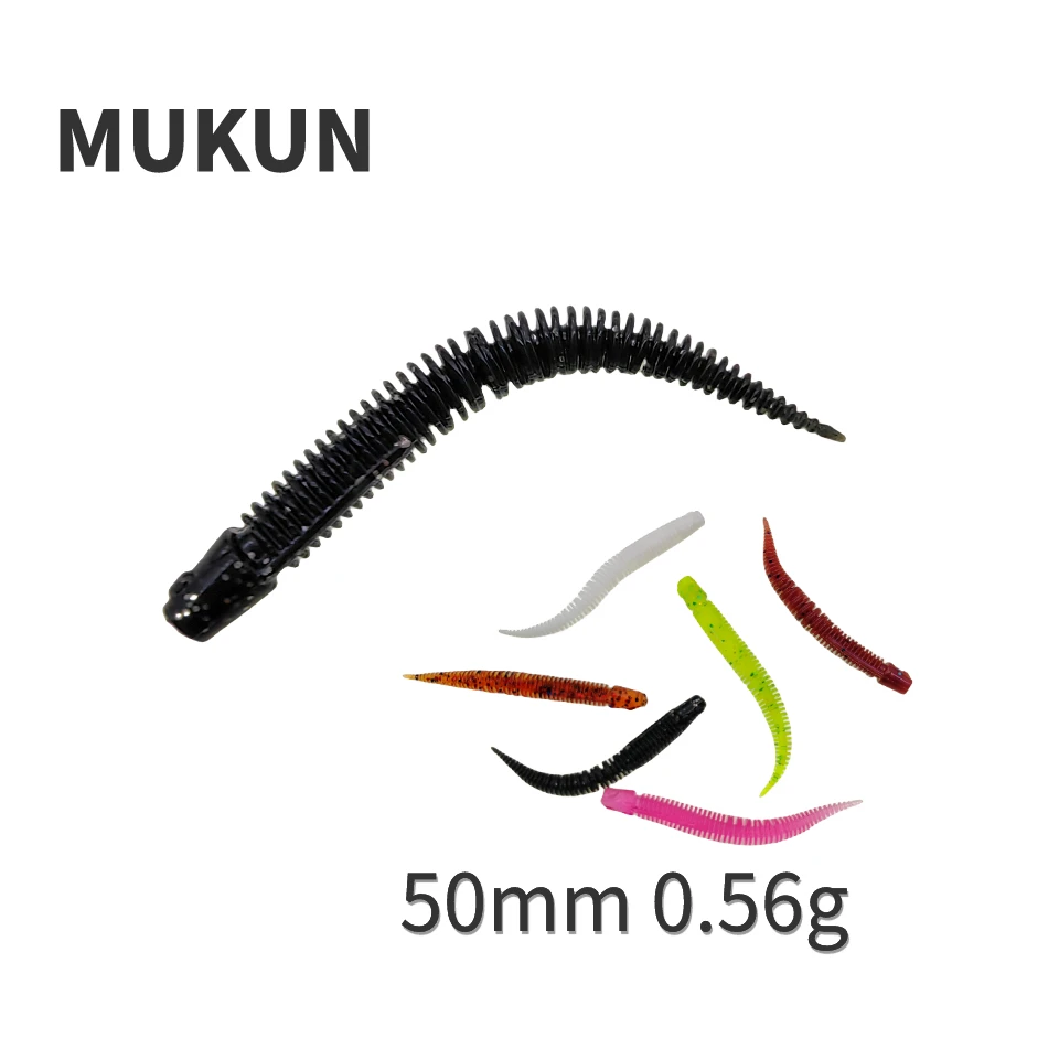Señuelo vinilo MUKUN para lucio: gusano blando nadador flexible - imagen 3