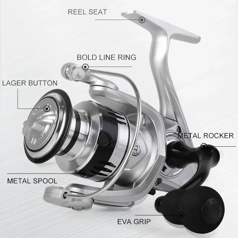 Carrete de spinning para agua salada con freno potente - imagen 3