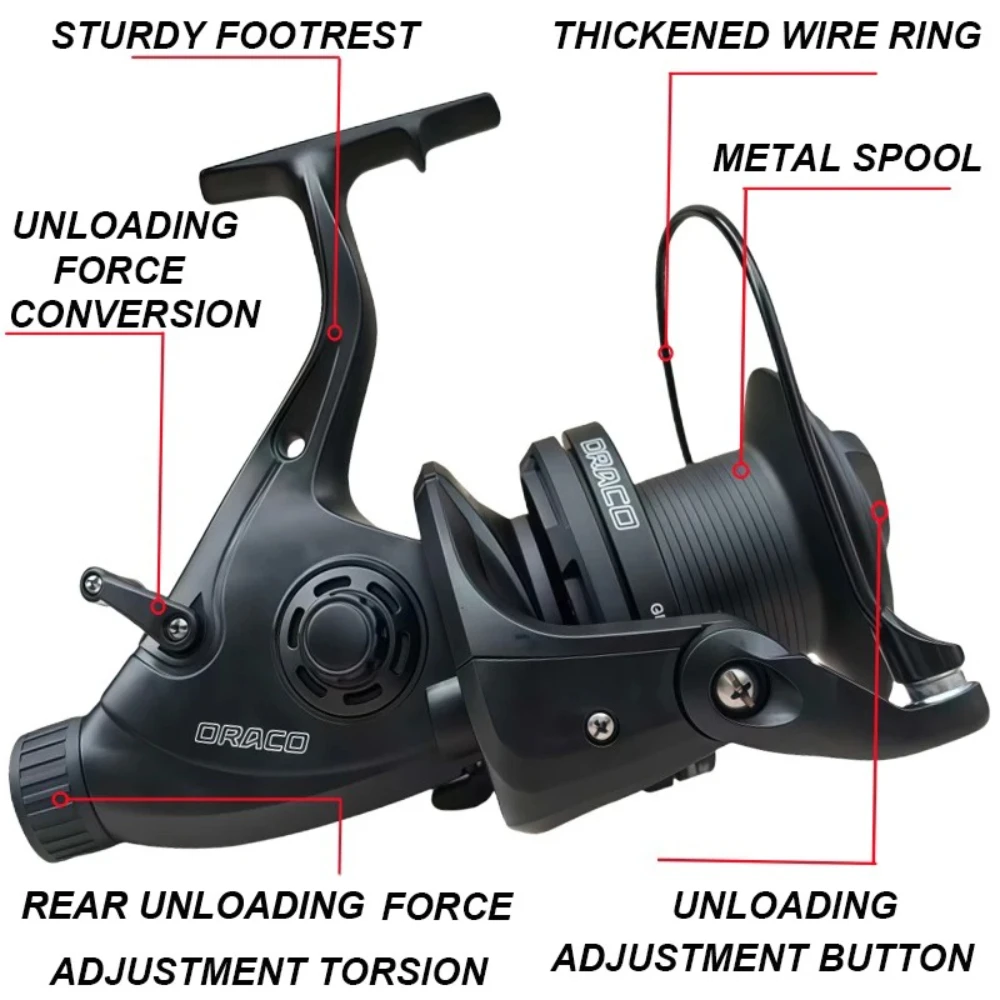 Carrete de surfcasting doble arrastre para carpa agua dulce y salada - imagen 2