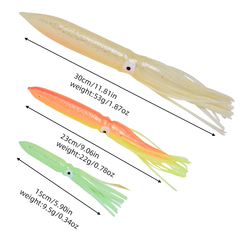 Señuelo Artificial Trolling Heavy con Skirt 15-30cm para Pulpo y Atún