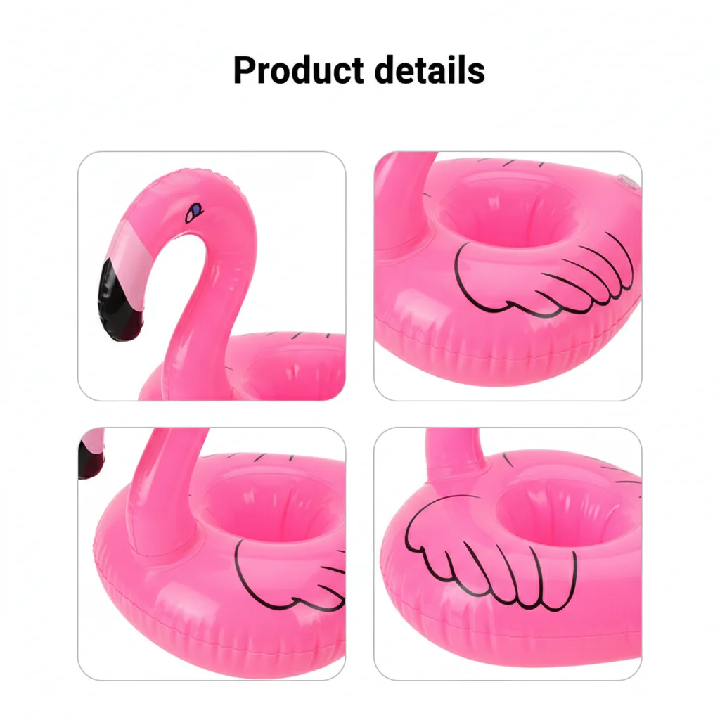 Portavasos flotante inflable de PVC Firebird para piscina y playa - imagen 4