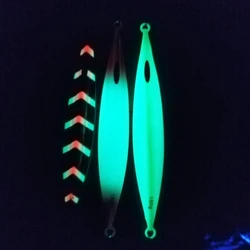 Señuelos de jigging metálicos de caída lenta luminosos
