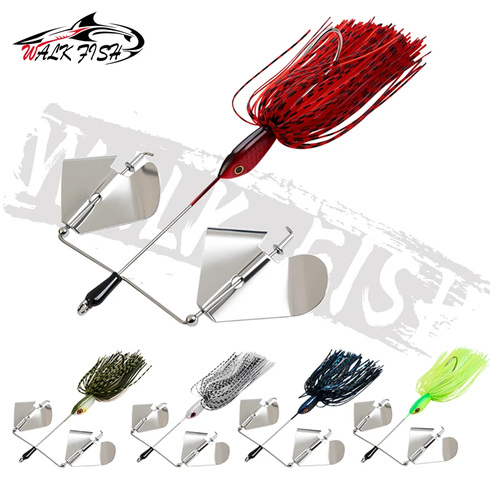 WALK FISH Spinnerbait multirotación con cuchara metal para lucios - imagen 3