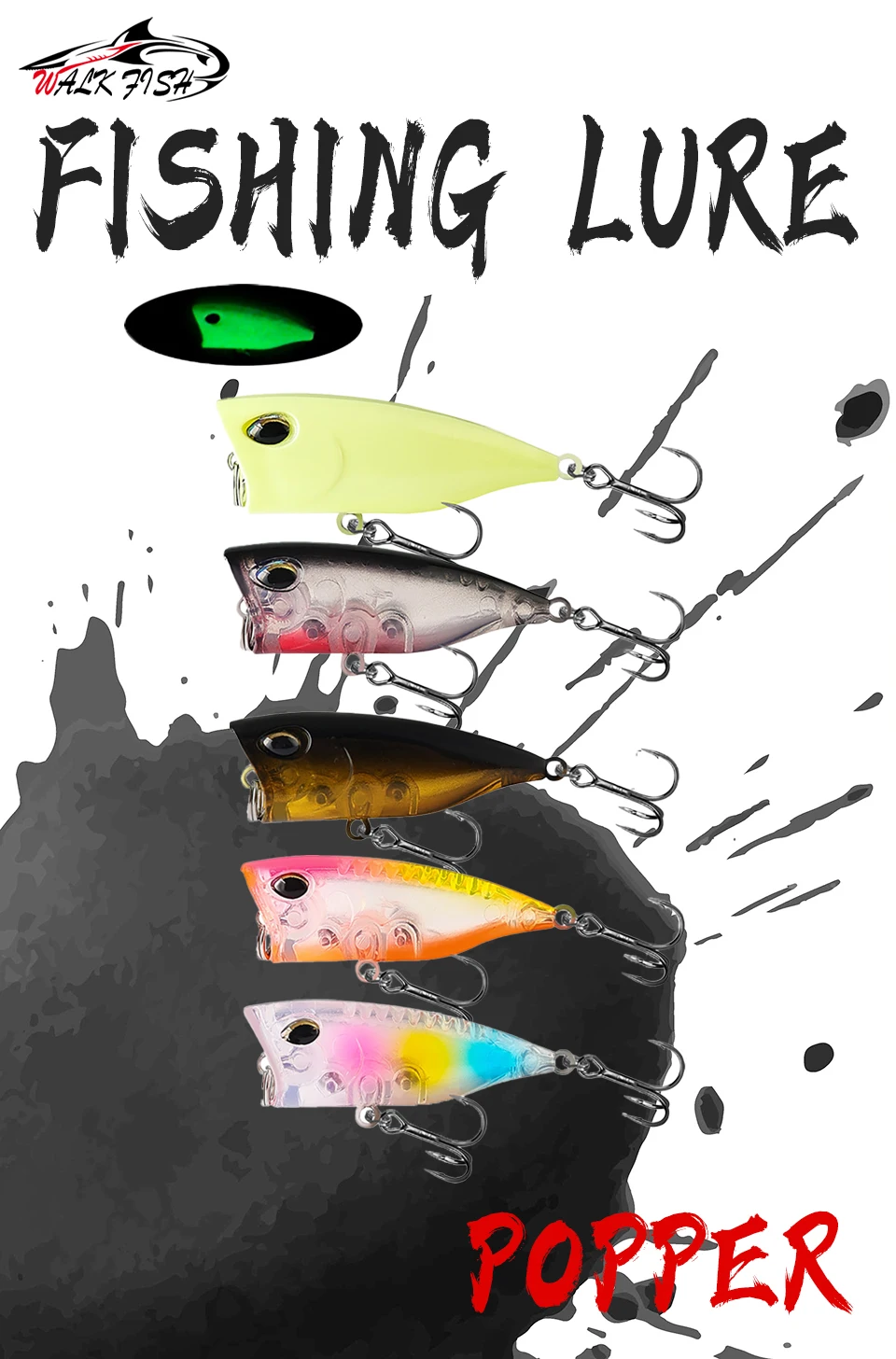 Micro popper topwater WALK FISH