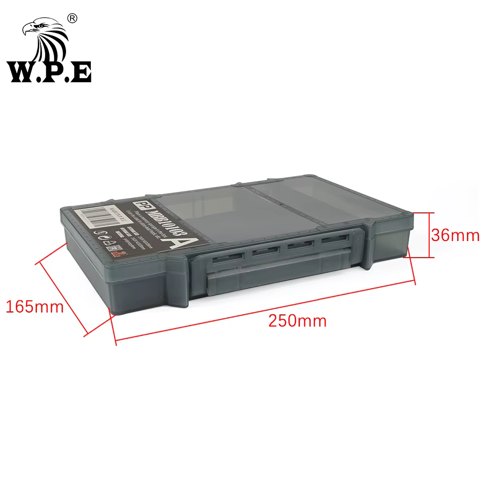 Caja organizadora W.P.E para señuelos – Espuma con compartimentos y accesorios - imagen 5