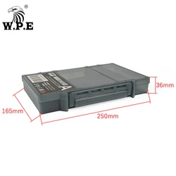 Caja organizadora W.P.E para señuelos – Espuma con compartimentos y accesorios