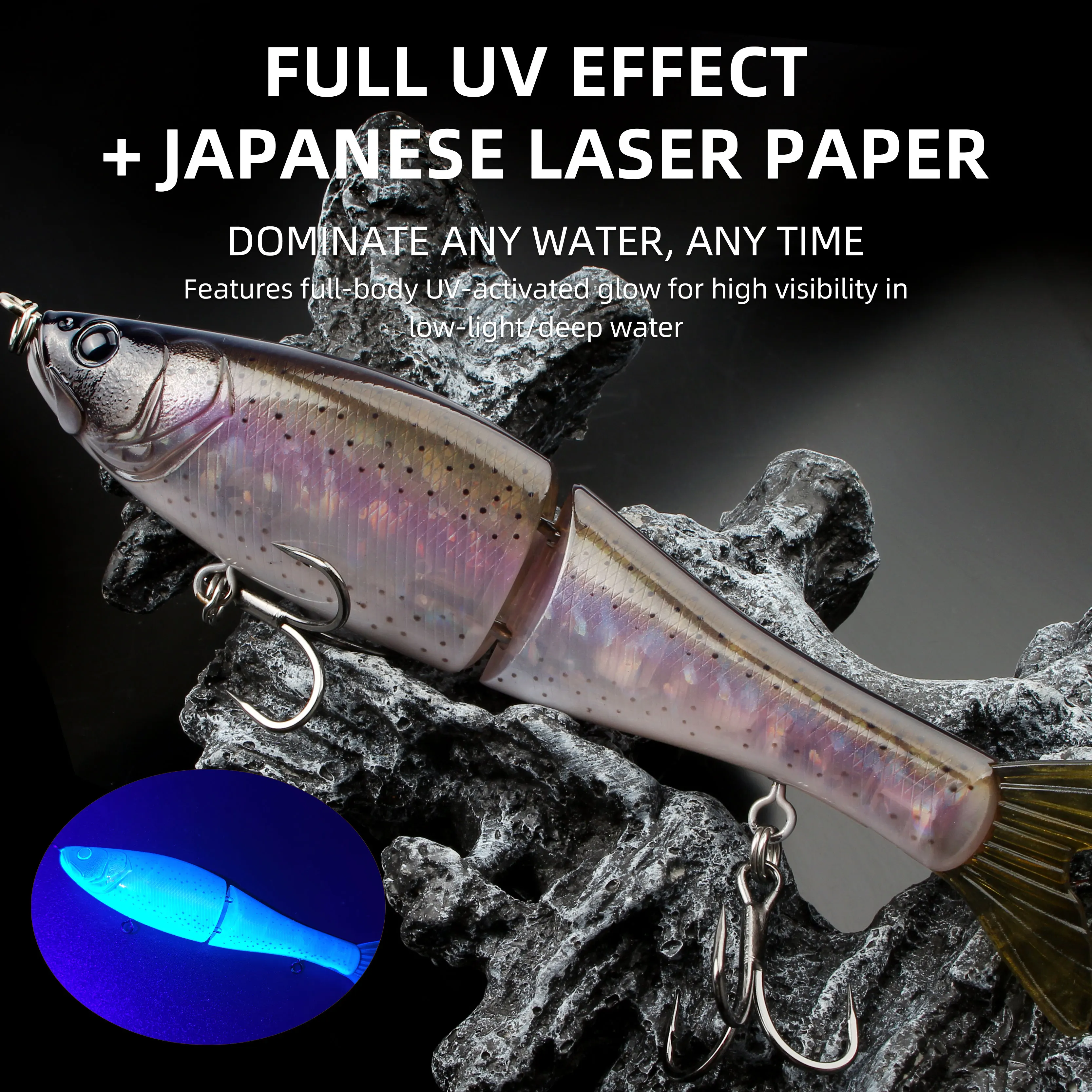 Glidebait articulado duro para lubina y lucio en agua dulce - imagen 5