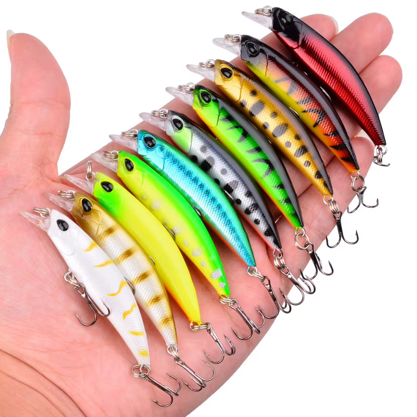 Minnow Crankbaits Kit Señuelos para Lucio, Curricán y Carpa - imagen 5
