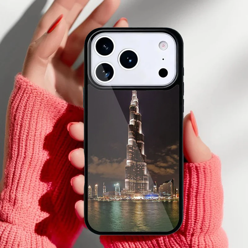 Detalle del diseño de la Burj Khalifa en la funda