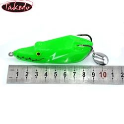 TAKEDO Señuelo Topwater flotante de PVC para lubina – Imitación rana