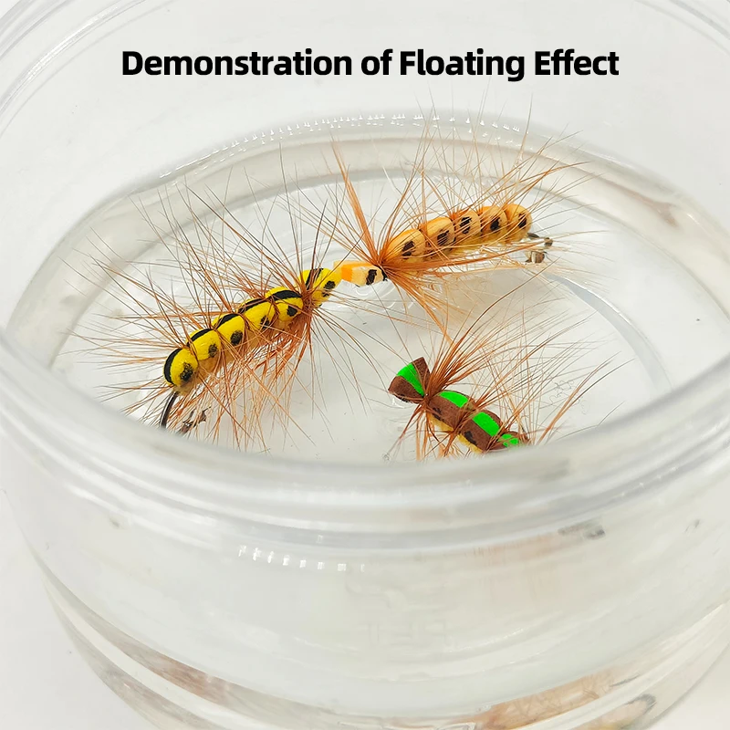 Señuelo flotante oruga de espuma biónica: anzuelo acero carbono - imagen 2