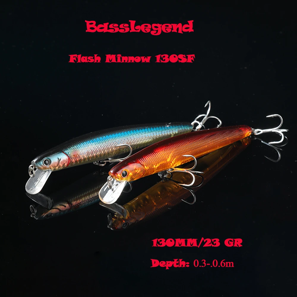 Señuelo BassLegend Jerkbait flotante para lubina y lucio