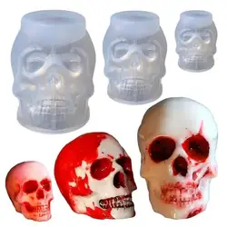 Molde silicona calavera cicatriz Halloween para llaveros resina y velas