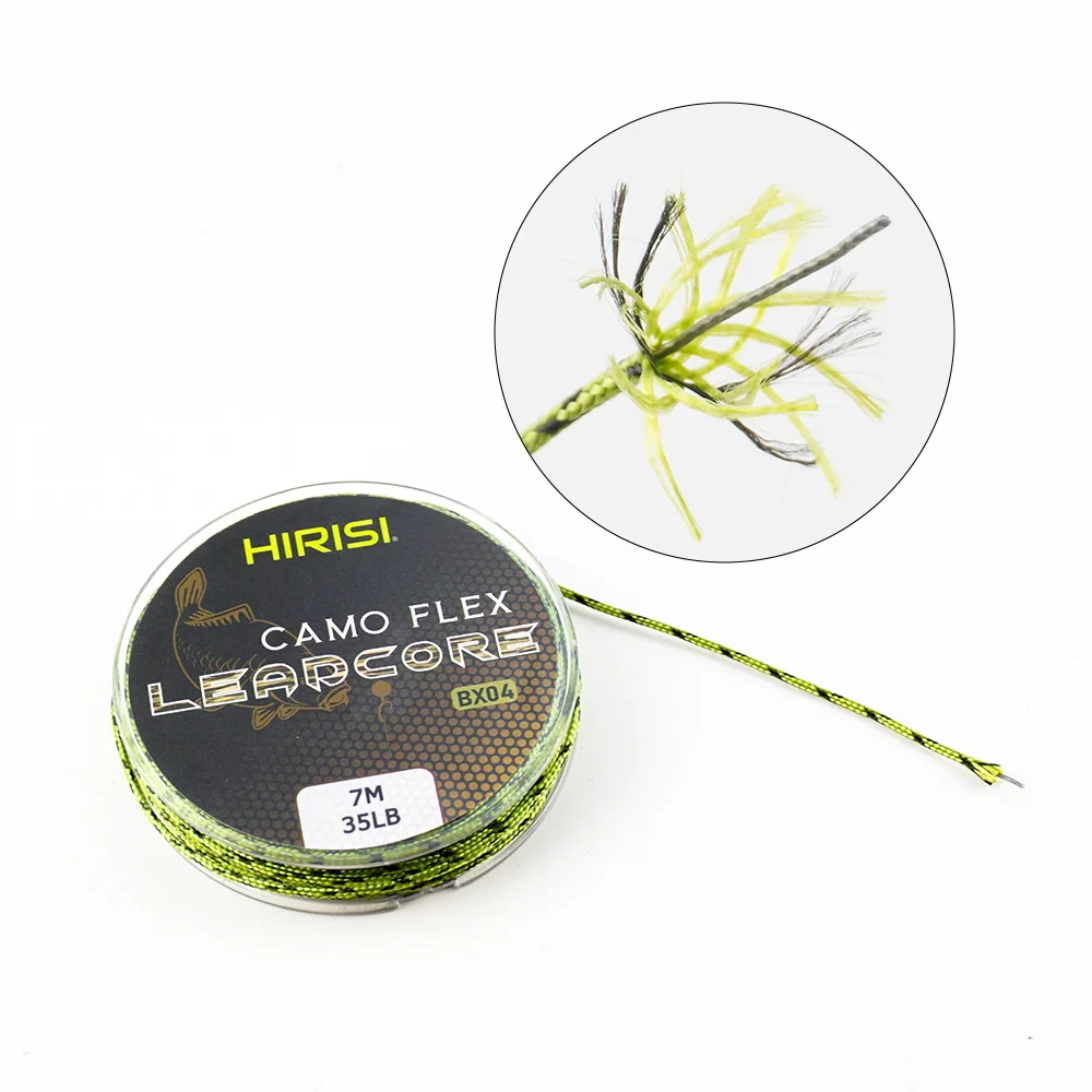 Hirisi Leadcore para carpa línea trenzada de plomo camuflada - imagen 3