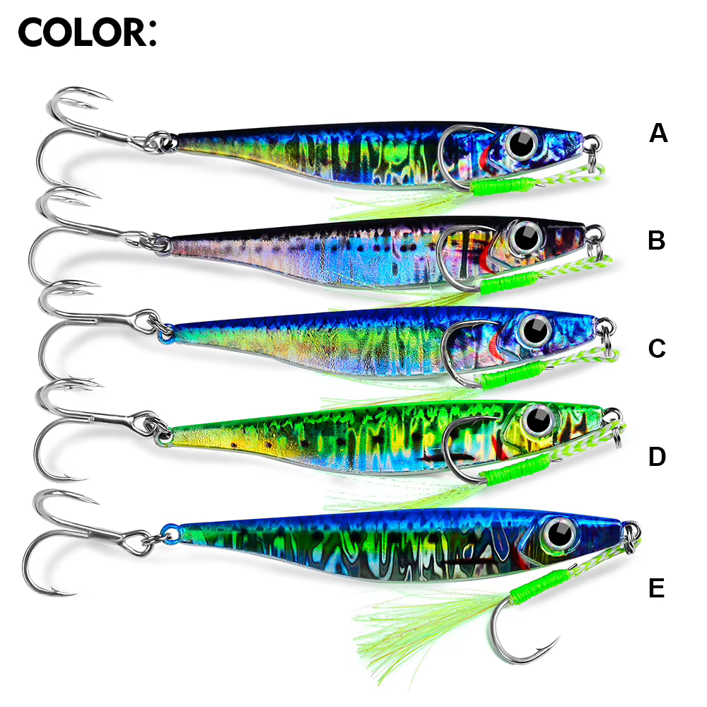 PROBEROS Señuelo metálico hundimiento rápido 3D – Pesca 10‑40 g - imagen 2