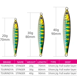 Tsurinoya STINGER Señuelo Jigging para lubina