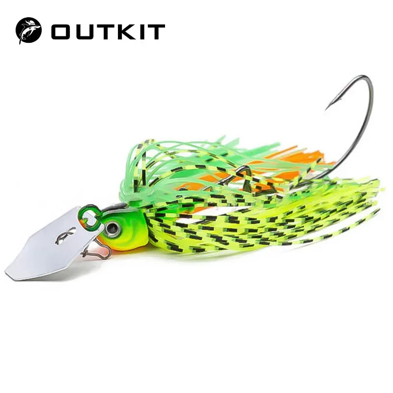 Spinnerbait OUTKIT falda silicona cuerpo metálico