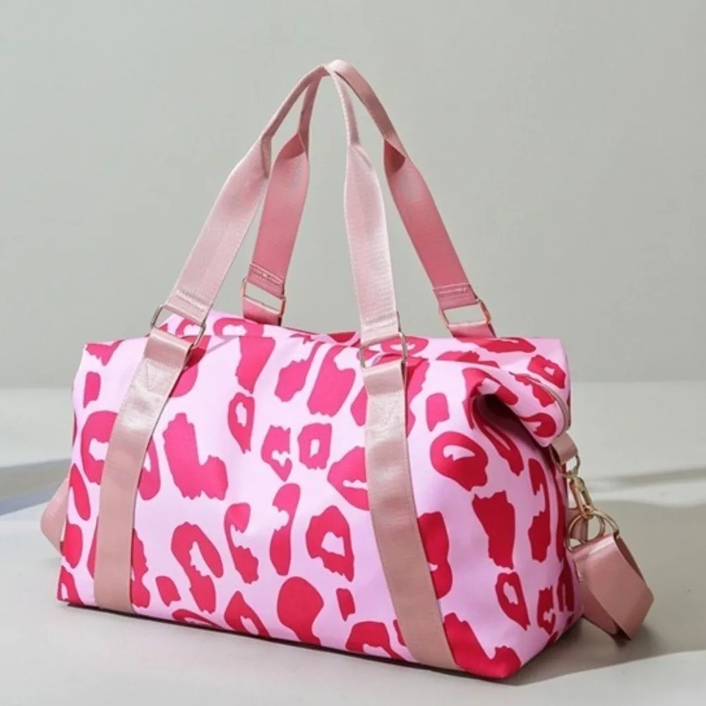 Bolsa de viaje espaciosa con estampado de leopardo, gran capacidad - imagen 2