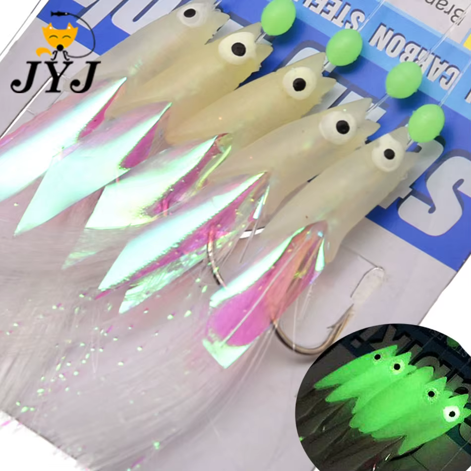 JYJ Senuelo blando luminoso – Piel de pez para agua salada - imagen 5