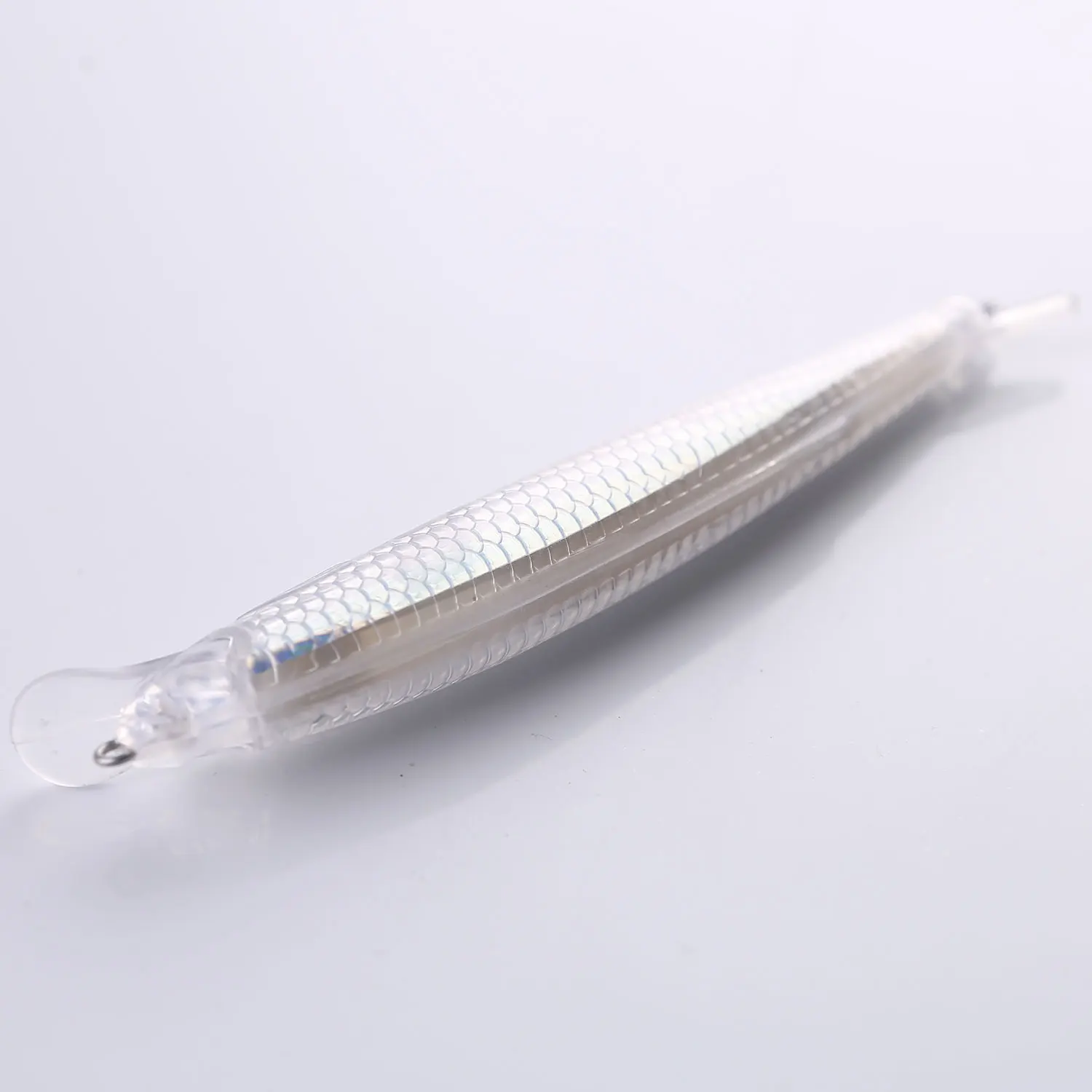 FREE FISHER señuelo pez largo láser transparente en blanco - imagen 5