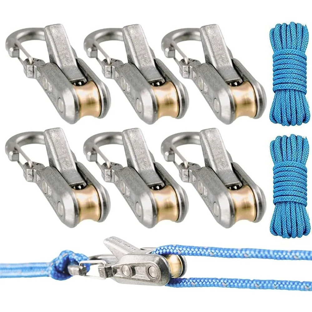 Tensor de cuerda sin nudos – Ajustador paracord con rodillo y bloqueo - imagen 5