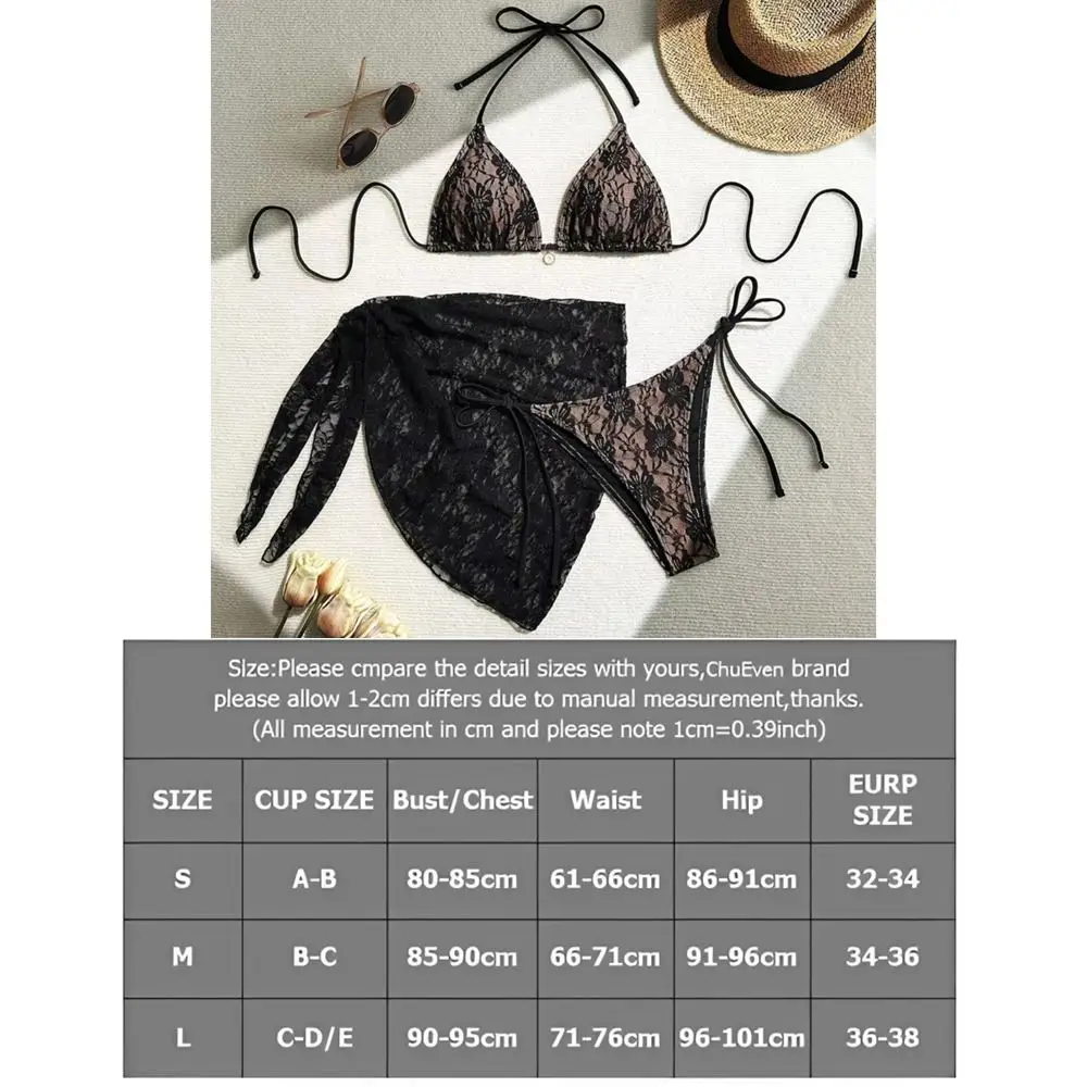 Bikini de encaje en blanco
