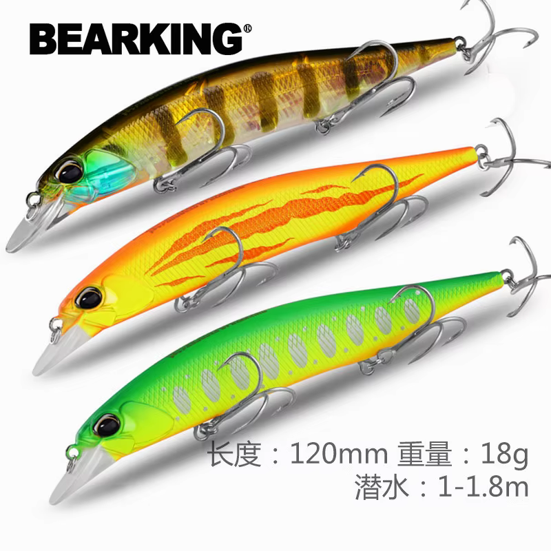 BEARKING Señuelos Minnow Profesional Cebo Duro - imagen 2